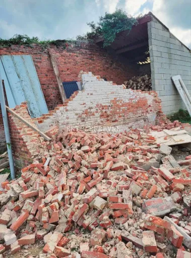 Démolition de mur dangereux à Autreppes, Hirson, ENT Lefebvre